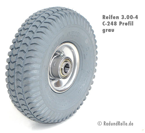 Qualitätsräder Industrie Stahl Deli Tire 3.00-4 Nylon mit Felge Starco 
