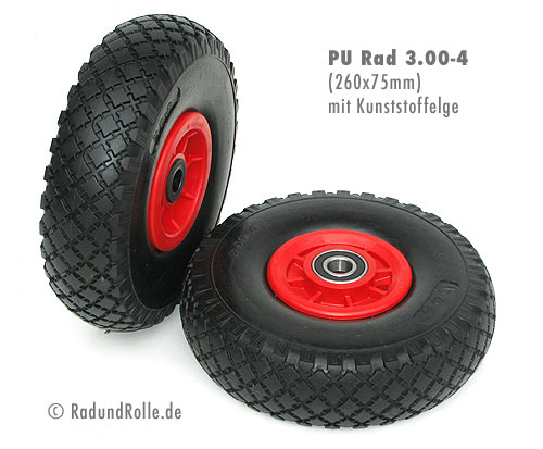 PU-Rad (Polyurethan) 260x75 mm (3.00-4) 