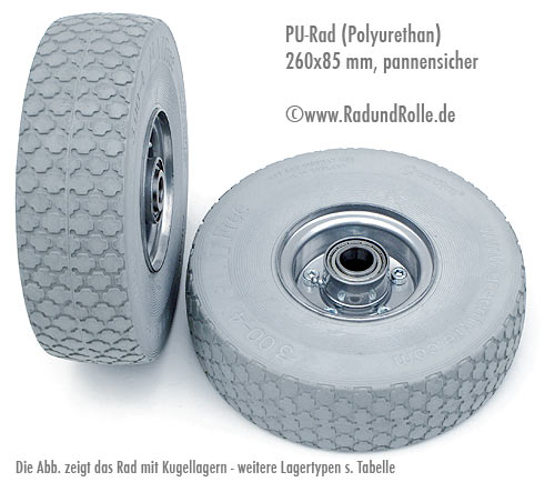 PU-Rad (Polyurethan) 260x85 mm (3.00-4) 