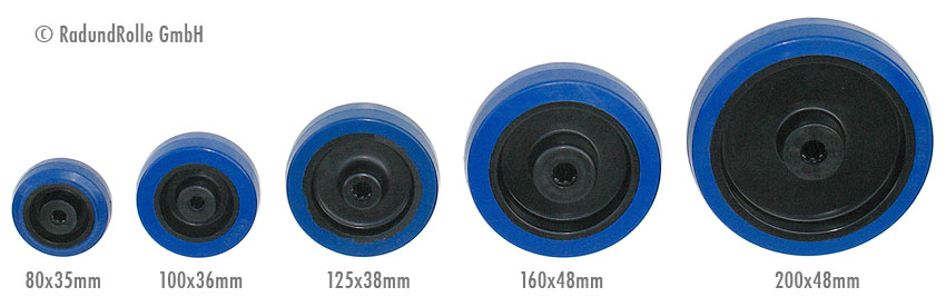Elastik-Gummirad Blau Blue Wheel