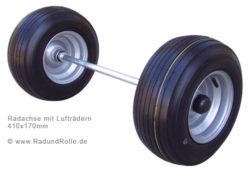 Achsrohr Schraube Rad Vollgummi 200 mm Ersatzräder Transportrad INKL Mutter 