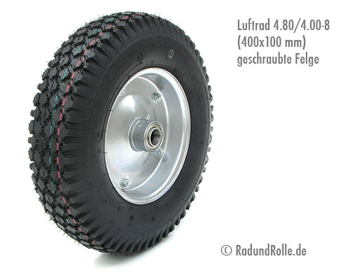 2 Stück Reifenl Schlauch 4.80/4.00-8" Rillenprofil PLY4 Reifen Decke 400x100 