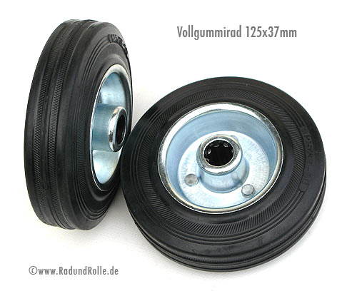Traglast 250 kg Kugellager Wicke de 125/40–100/4 K Rad Durchmesser 125 mm Breite 40 mm 