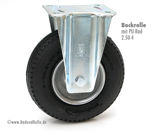 Bock-Rolle mit PU-Rad 225x 65 mm 2.50-4