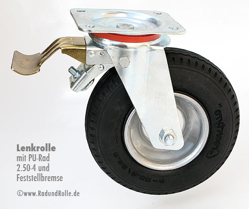 Bock-Rolle mit PU-Rad 225 x 65 mm 2.50-4