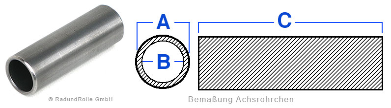 Achsröhrchen und Reduzierungen