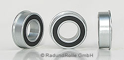 Rillen-Kugellager 19x35mm (3/4") mit Bund und vorstehendem Ring