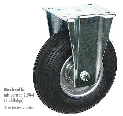 Bockrolle mit Luftbereifung 2.50-4 215 x 65 mm
